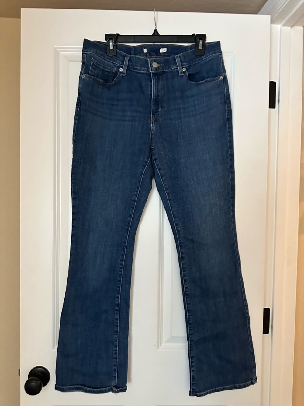 Levi’s Classic Midrise Flare Jeans in Dark Blue